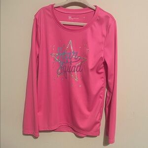 Under Armour girls pink size 6 long sleeve shirt